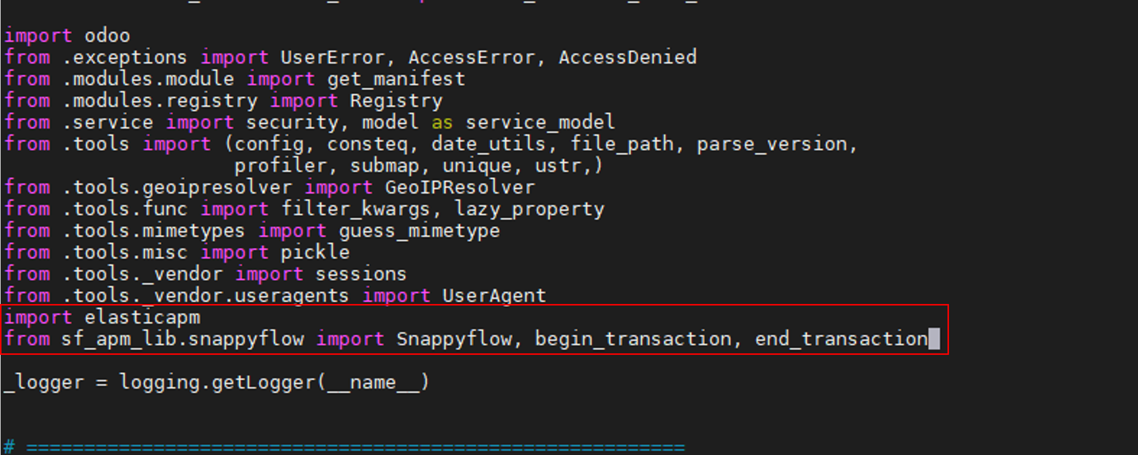 Python in Kubernetes SnappyFlow